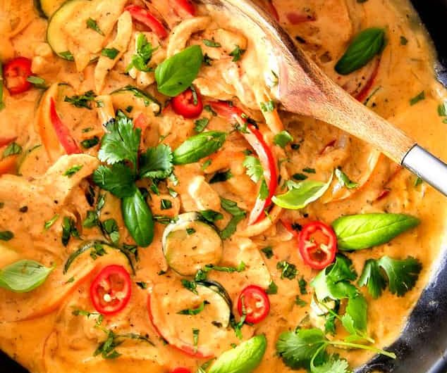 Thai Red Curry Chicken healthy meal photo