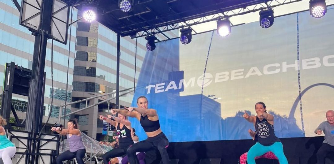 Beachbody Super Workout at Summit 2022 in St. Louis with Sure Thing Creator Megan Davies